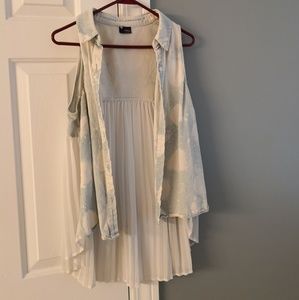 Urban Outfitter Sparkle & Fade Denim Top